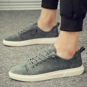 

Casual Men Shoes outdoor suede Leather Sneakers Fashion Man lace up Elastic Band Flats Comfort Designer Footwear shoes men j3