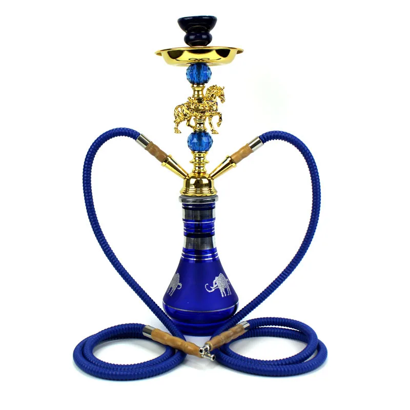 Комплект арабских алюминиевых кальянов среднего размера с 2 трубками Chicha Nargile