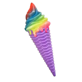 

Simulated Ice Cream Cone Food Model Super Slow Rising Scented Stress Reliever Anti-stress Squash Toy Kids Clay Toy