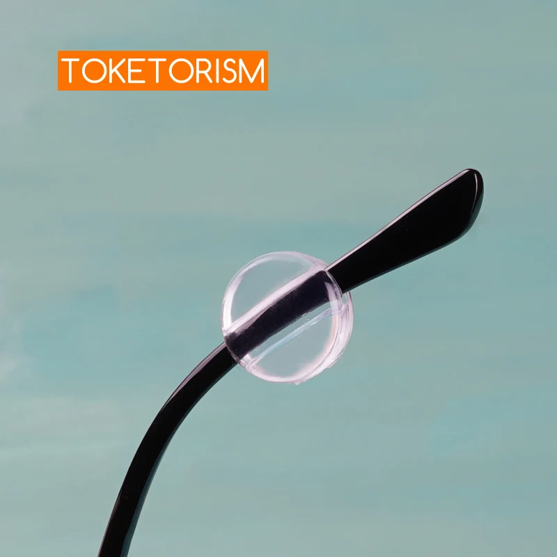 

Toketorism 5 pairs/10 pieces soft Anti-Slip ear hook comfort retainers for glasses accessories round grips