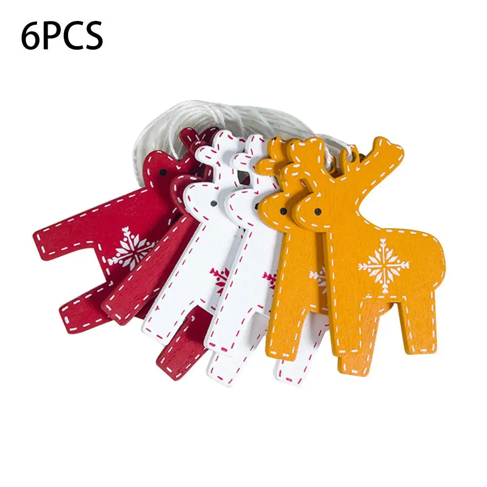 N 6PCS 2 шт рождественские украшения Merry Christmas деревянные ажурные буквы инновационные Рождественские Подвески для шкафа для домашнего украшения - Цвет: N 6PCS