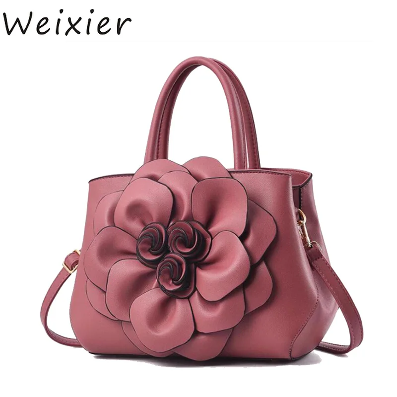 WEIXIER новые средние трехмерные тоуты с цветами высокое качество модные для
