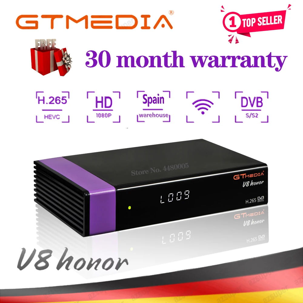 GTMedia V8 Honor V8X цифра спутниковый телевизионный ресивер Встроенный WiFi Full HD DVB S2/S