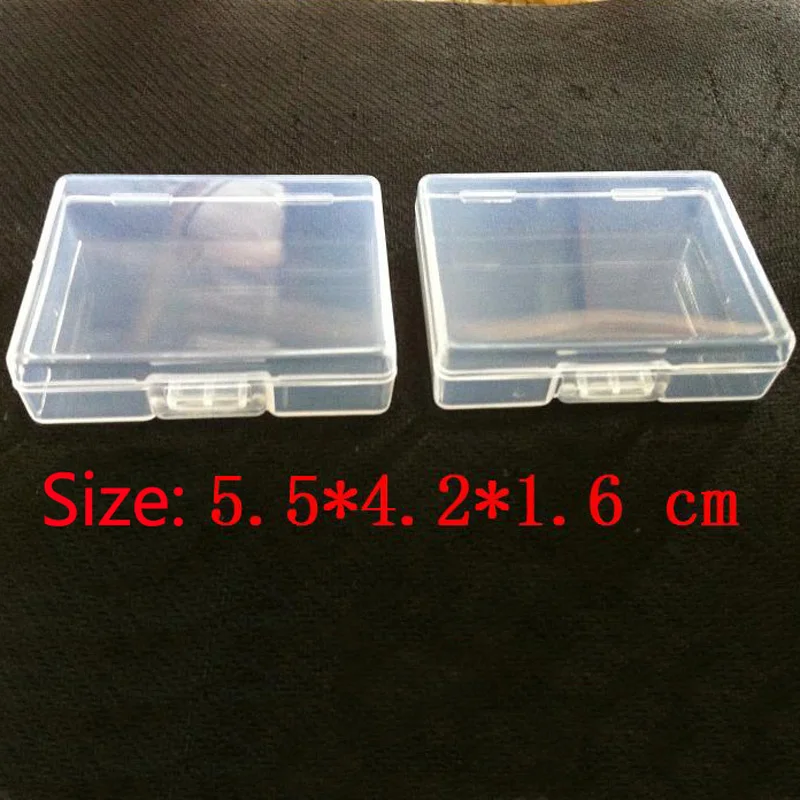 

Free shipping Small Parts Transparent Collapsible Plastic Boxes Small Jewelry Storage Packaging Box
