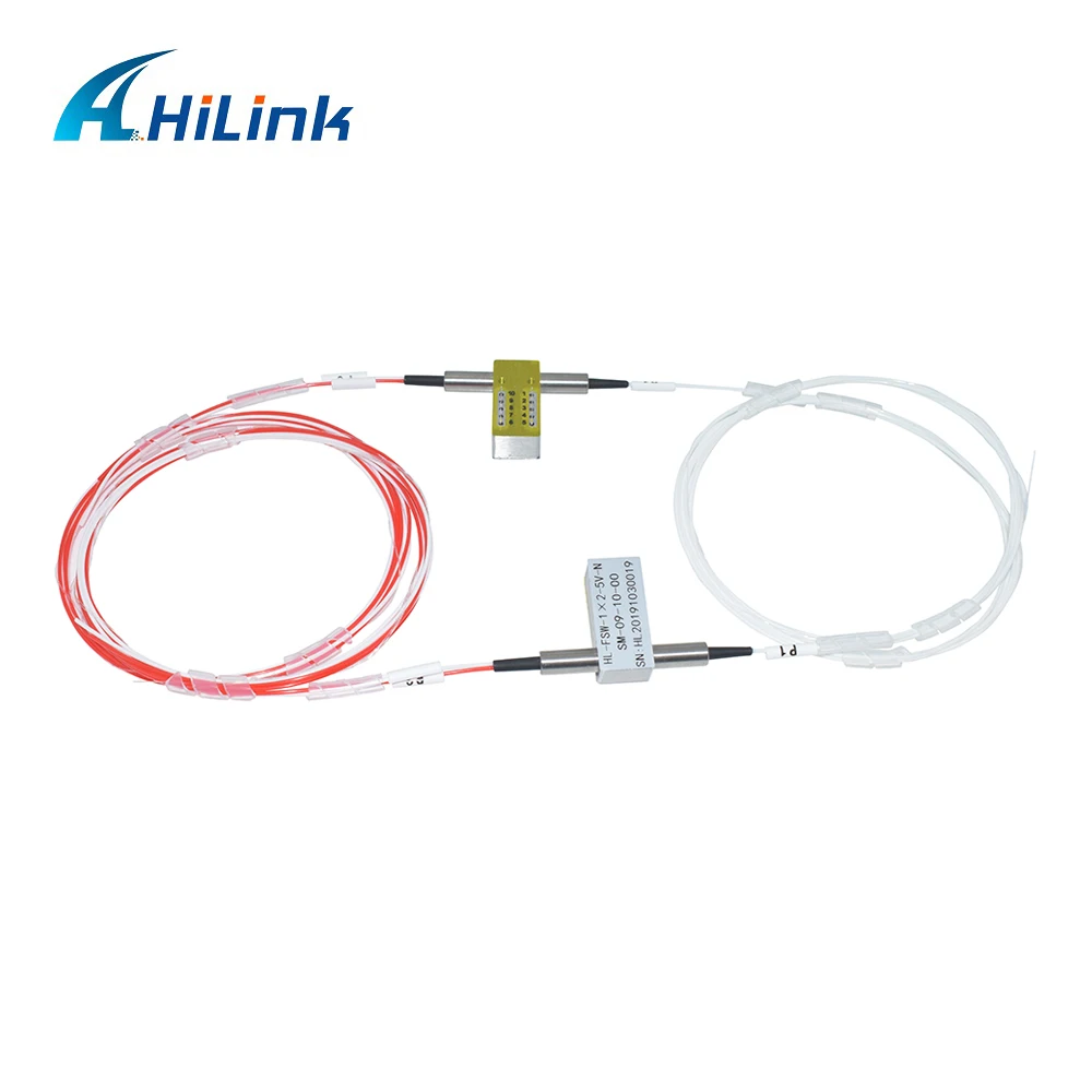 Hilink 1X2 механический оптический переключатель 1310/1550nm SM 5V без фиксации 0,5 м без разъема