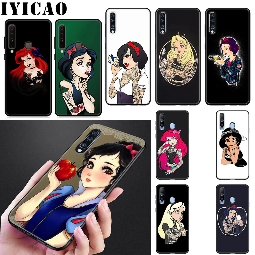 IYICAO Alice Ariel Jasmine princess Soft Silicone Case for Samsung J6 A9 A8 A7 A6 Plus 2018 A5 A3 2016 2017 Phone |