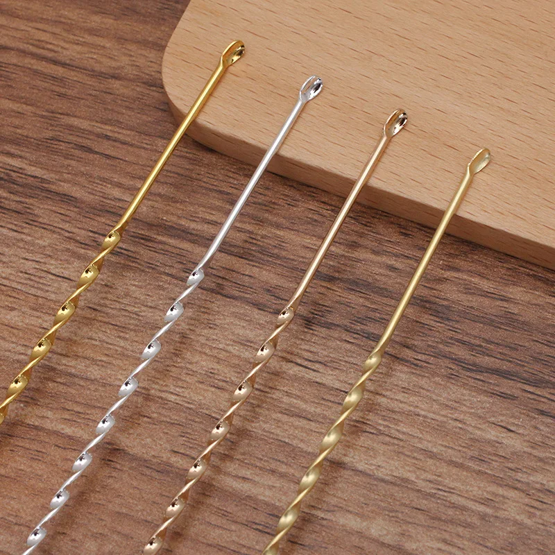 

10 PCS 165mm Metal Brass Hair Sticks Settings Hairpin Base DIY Hair Accessories For Jewelry Making