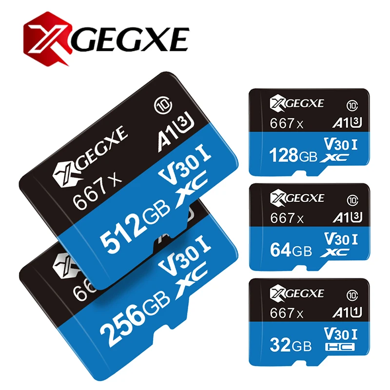 Xgegxe 32gb Memory Card 64gb 128gb 256gb 512gb Micro Sd High Speed