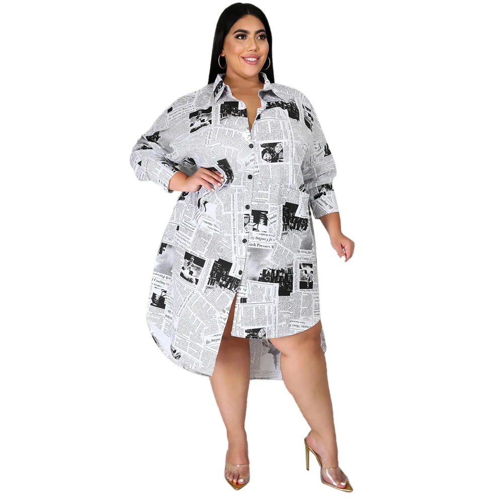Newspaper dress plus size Clearance