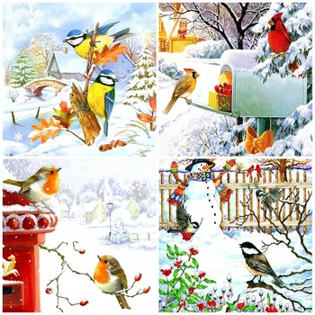 

HUACAN 5D DIY Diamond Painting Bird Full Square Diamond Art Embroidery Animal Handmade Mosaic Home Decoration
