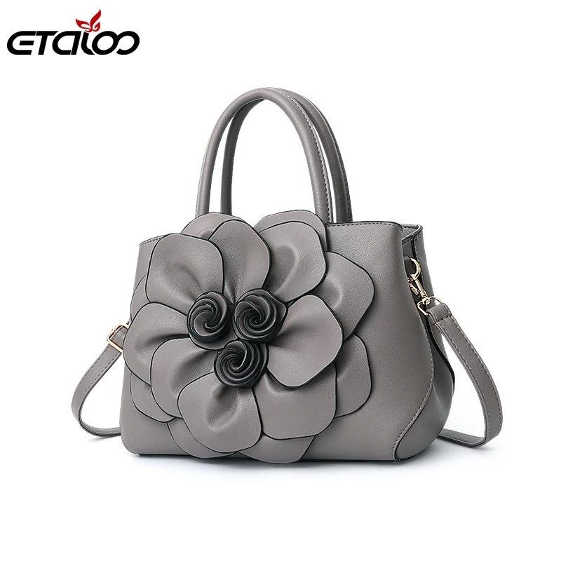 Сумки для женщин, роскошная сумка, женская брендовая дизайнерская сумка на плечо, Повседневная сумка для покупок, сумка-тоут из искусственной кожи, сумки с цветами