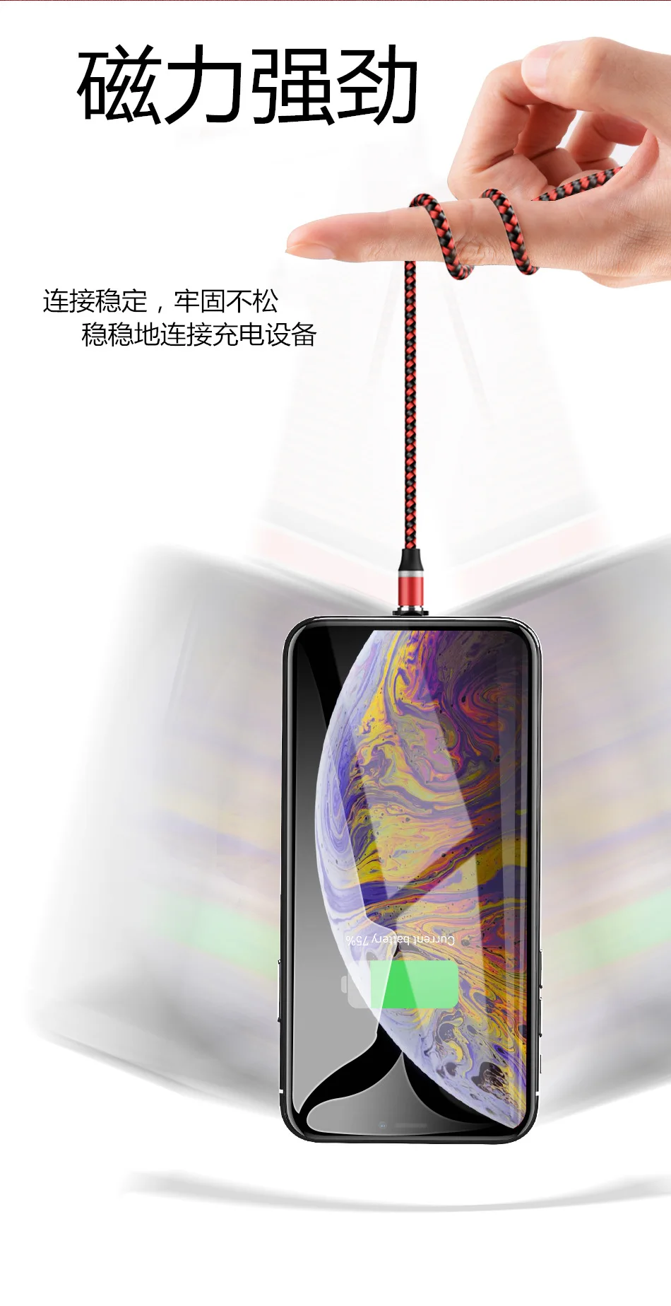 Bozhu Магнитный зарядный Micro USB кабель для iPhone samsung Xiaomi Мобильный телефон QC3.0 быстрое магнитное зарядное устройство usb type C кабель провода