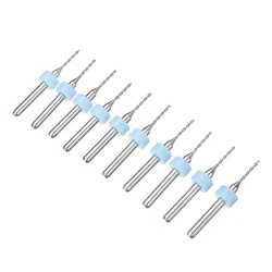 Forets hélicoïdaux en acier au tungstène, fraises à queue, outil de coupe pour gravure sur bois, CNC PCB Bit 0.1 3.175mm 10 pièces 