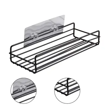 

Iron Kitchen Bathroom Shower Shelf Storage Suction Basket Caddy Rack Simple 67JB