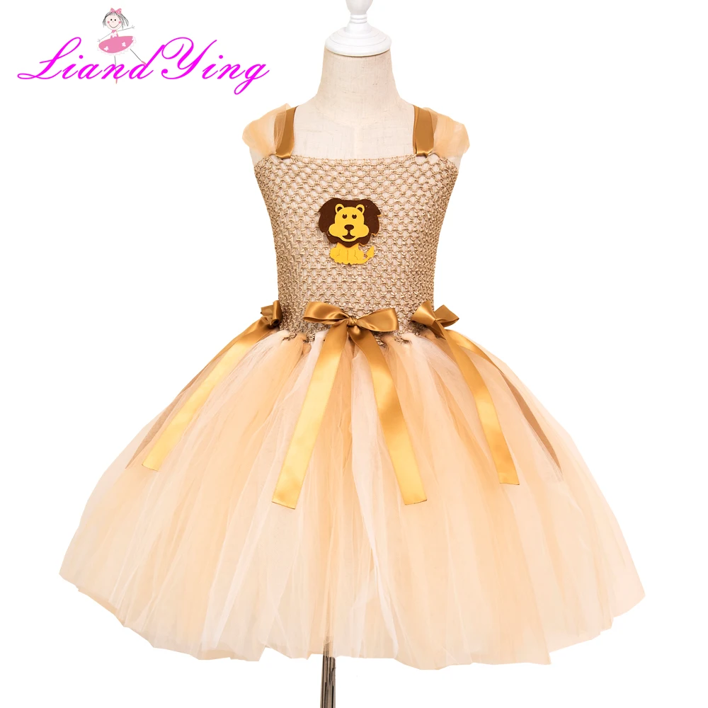 King Lion Girl Dress Knee Length Dress Baby Lion Dress Lion King