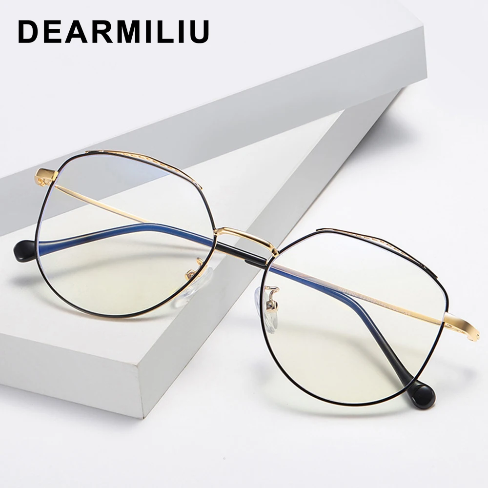 DEARMILIU оправа из розового золота анти синий свет блокирующие очки led компьютер чтения радиационно-стойкие очки игровые очки