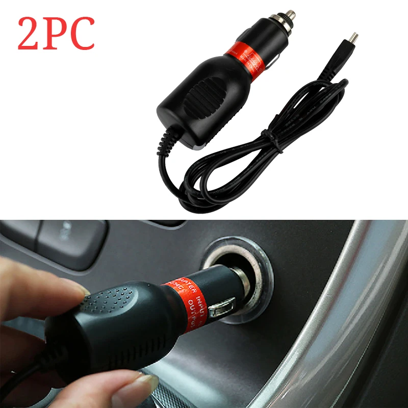 1/2 шт. DC 5 V-1500 мА/ч, Макс мини USB Автомобильное зарядное устройство прикуривателя кабель с адаптером для gps диктофон можно крепить любые приспособления: PDA/MP3/MP4 - Название цвета: 2PC