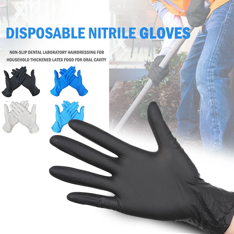 100 PCS Latex Dishwashing Disposable Gloves Kitchen/Work/Rubber/Garden Gloves Universal For Left and Right Hand