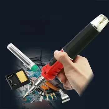 

HS-1115K 10in1 Professional Butane Gas Soldering Iron Set 26ml Welding Kit Torch