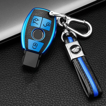 

PC+TPU Leather Car Key Case Cover Holder For Mercedes benz A B G Class GLK GLA W176 W210 W211 W124 W202 W203 W204 W212 W176 AMG