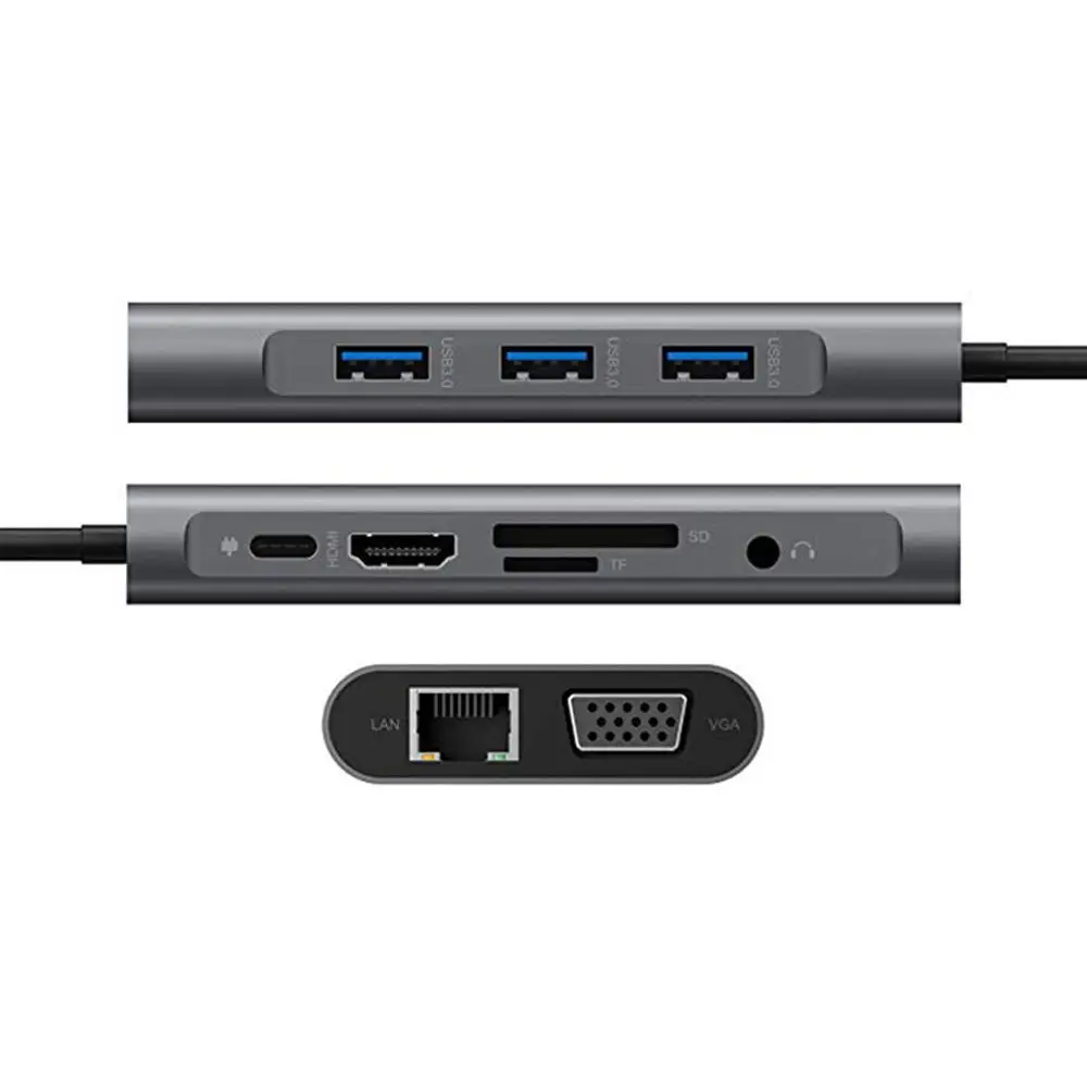 Высокое качество 10 в 1 Тип C многофункциональная Hd док станция для Usb3.1 Rj45