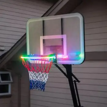 

1 Set Awesome Basketball Hoop Sensor-Activated Led Strip Light 8 Flash Modes Basketball Box Led Colorful Light Bar