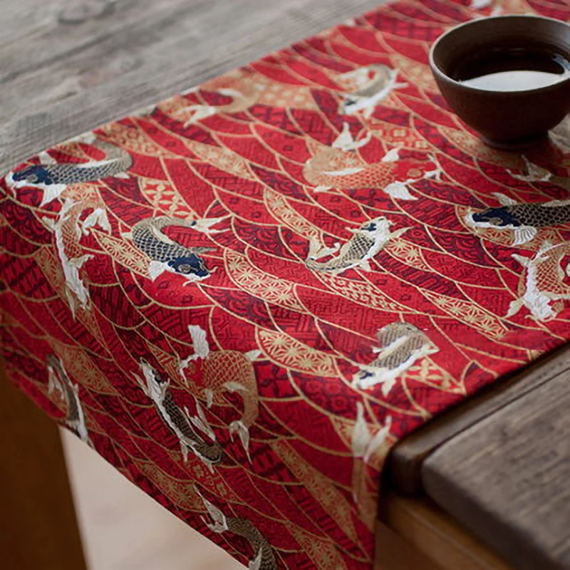 Кухонные принадлежности японский стиль обеденный стол бегун ткань хлопок украшение дома TJ8692-b
