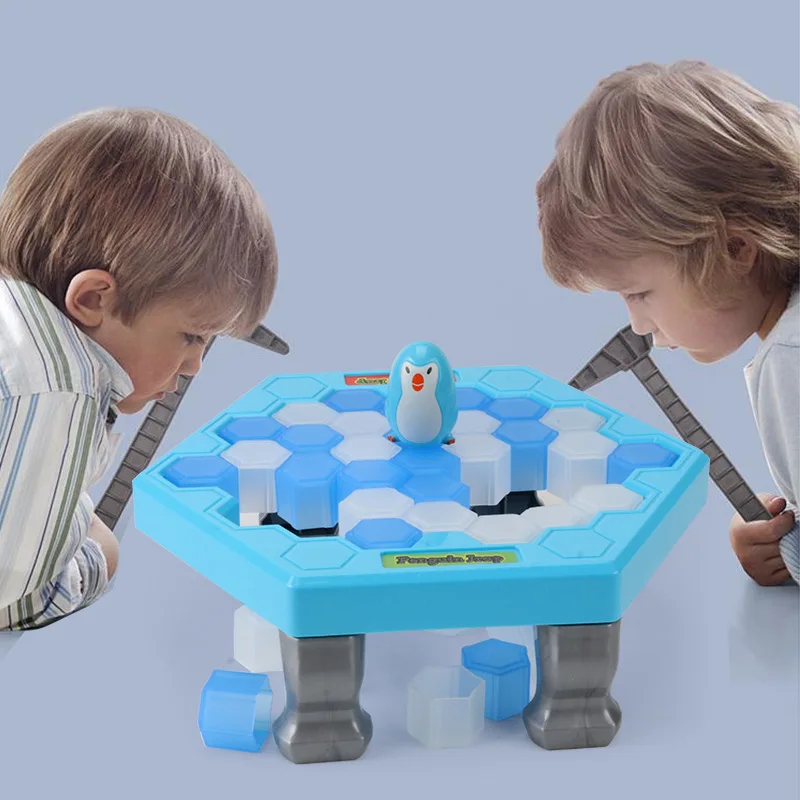 6 Sets Penguin Trap Activate Funny Game Interactive Ice Breaking Table Penguin Trap Entertainment Toy for Kids Family Game