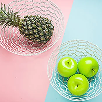 

Fruit Basket Storage Iron Art Container Toy Fruit Vegetable Laundry Organizers Box Baskets Home Kitchen Accessaries Dropshipping