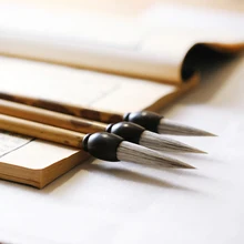 3 шт кисть для каллиграфии, Caligrafia, обычная кисть из конского волоса, китайский пейзаж, живопись, ручка-кисть для письма, Tinta, Китай