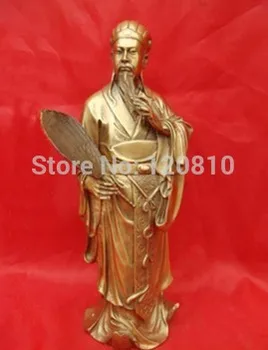 

Chinese Handmade Bronze Statue Of Zhu Geliang