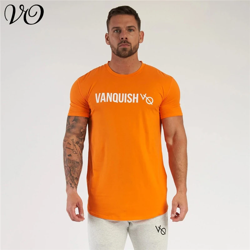

Summer new fashion men's short-sleeved T-shirt jogger streetwear casual men's clothing cotton gym fitness exercise sportswear