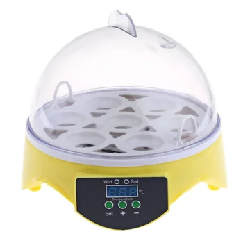 

7 Eggs Holder Semi-auto Egg Turning Incubator Egg Poultry Hatcher With Temperature Control Isolation Box for Chickens Ducks Goos