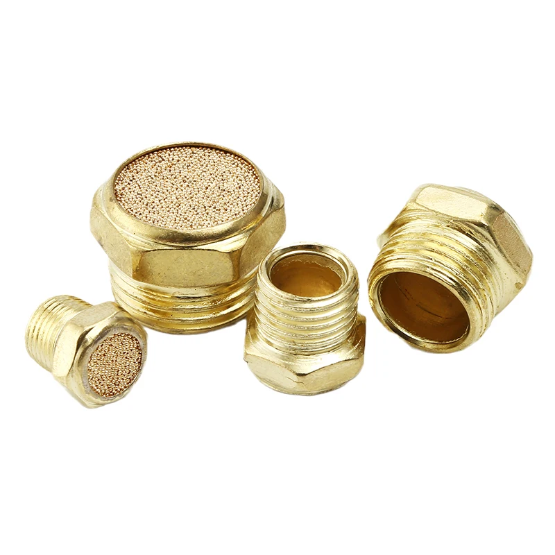 

Pneumatic Exhaust Muffler Silencer 1/8 1/4 3/8 1/2 BSP Male Thread For Air Noise Brass Long Short BSL M5 Silencers Fitting