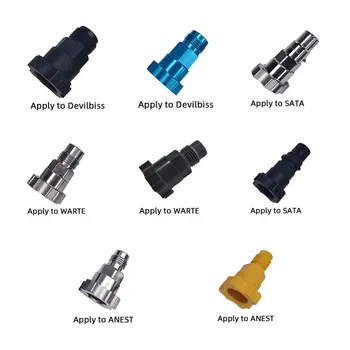 Apply to Devilbiss ANEST WARTE Spray Gun Connector PPS Adapter Spray Gun Cup Adapter For Spray Gun Disposable Measuring Cup 1