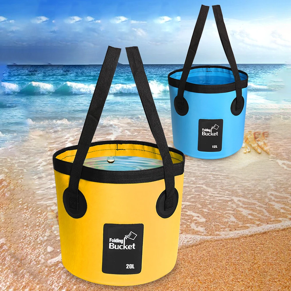 12L 20L походный складной мешок для мытья ведра сумка для хранения воды на открытом воздухе Кемпинг путешествия портативный складной рыбалка с носить ремни