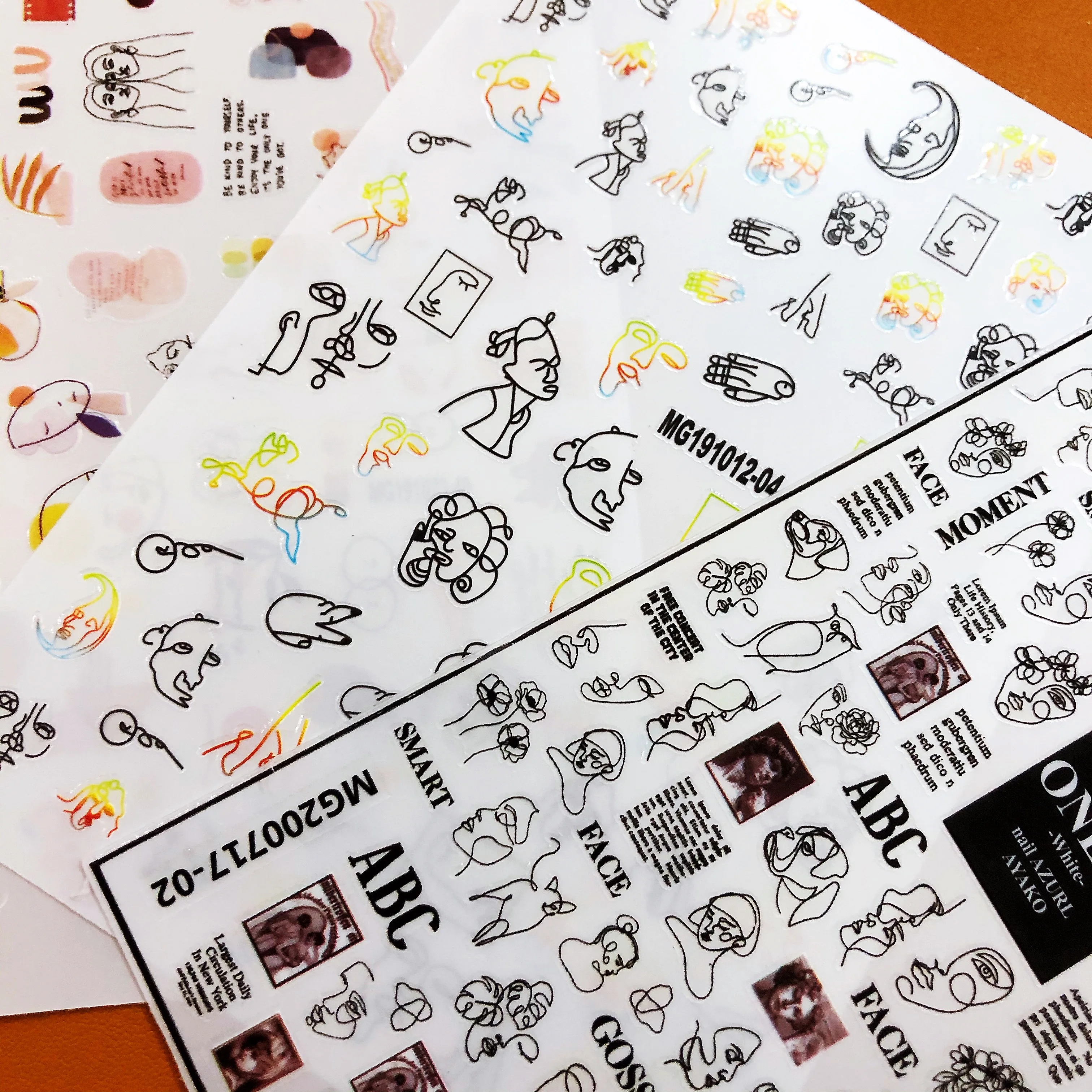 

Абстрактная красота 3D наклейка для ногтей Наклейка для ногтей украшение для ногтей HL68