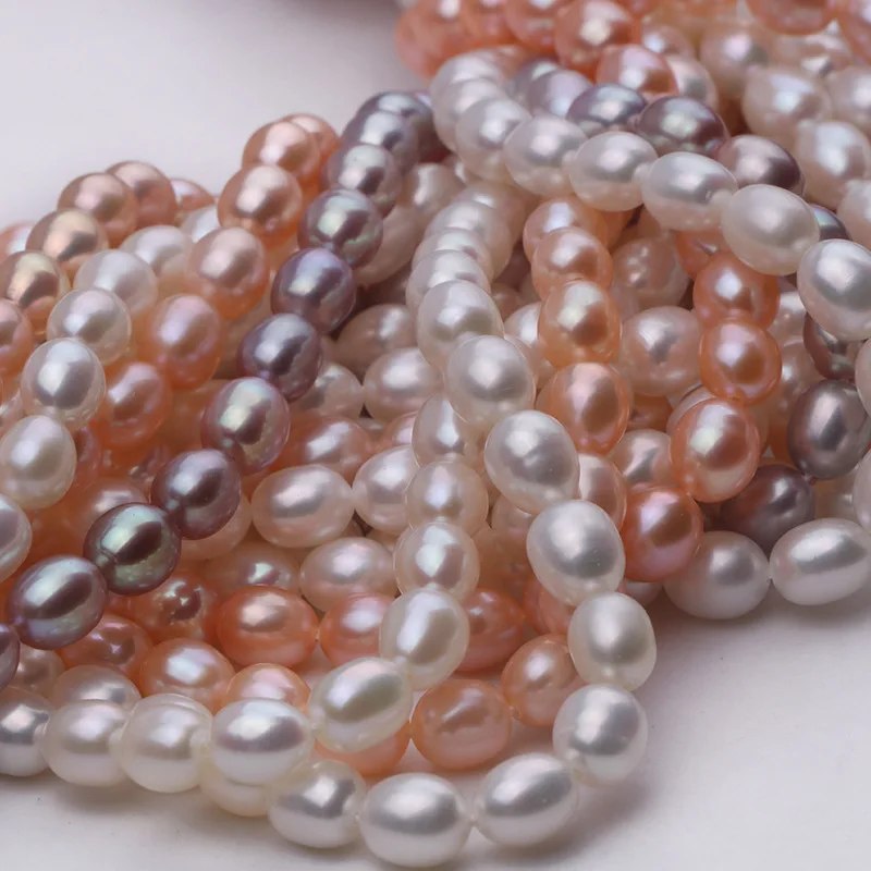 

Freshwater Pearl Necklace Round Shape with Size 5-6mm Perfect Luster for Jewelry DIY Loose Pearl Strands