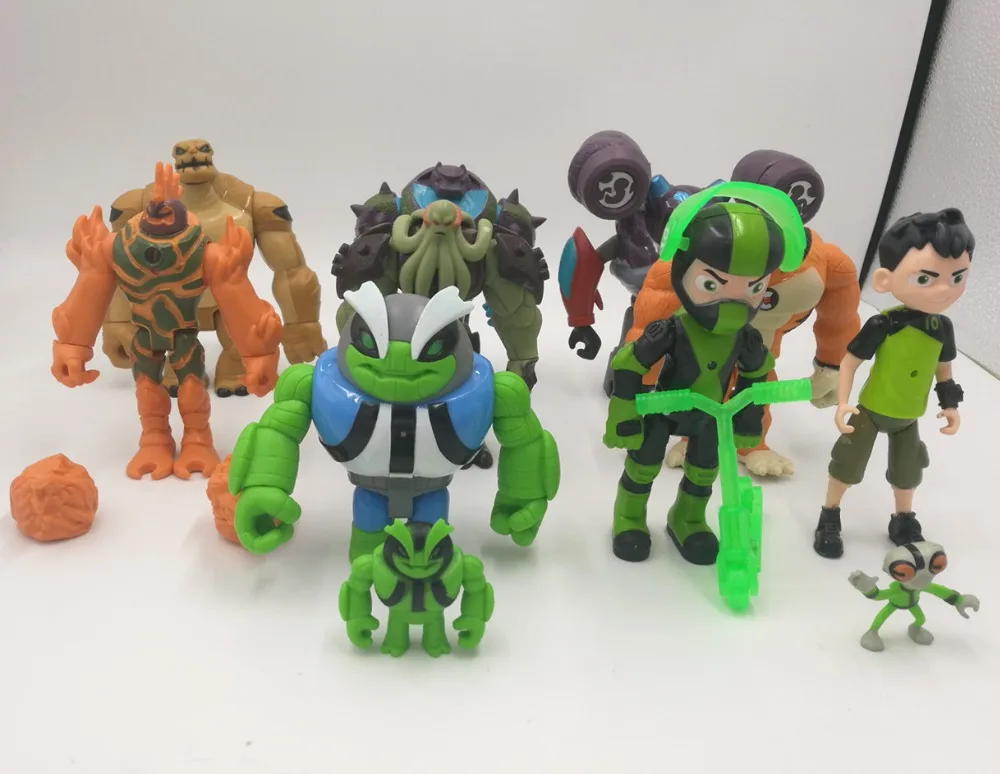 11 шт. Ben 10 Ben Tennyson Diamondhead Alien X rato и т. Д. Ben10 ПВХ figulas juguetes Kineceleran Heatblast juguete mo