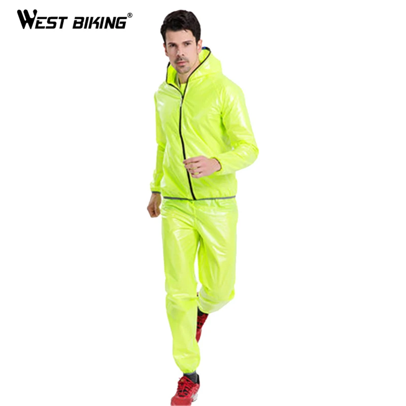 MTB Bike Cycling Jacket Sets Men Women Waterproof Windproof Raincoat Reflective Jersey Pants Suit Bicycle Clothing WEST BIKING