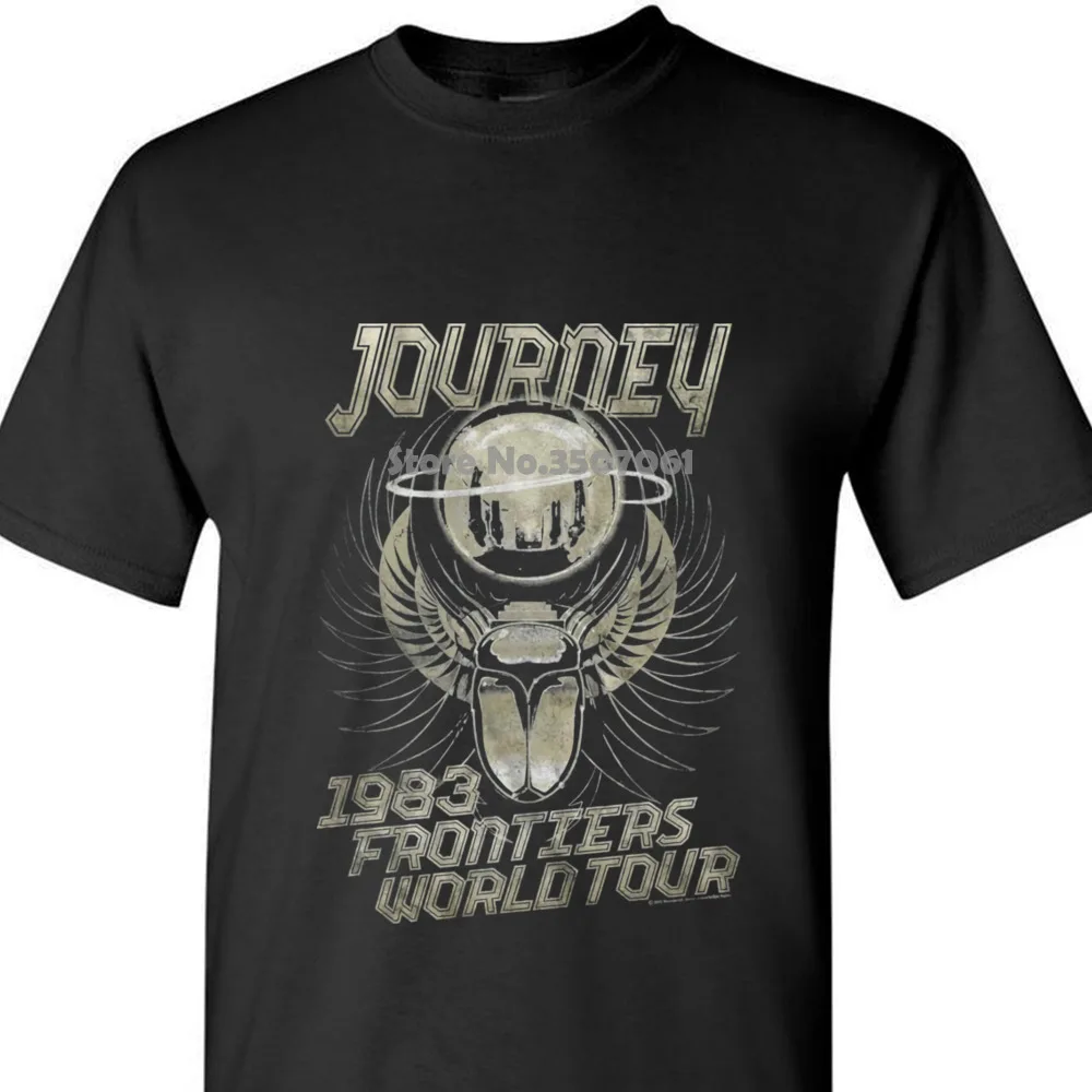 

Casual Printed Tee Journey Album Frontiers World Tour Guitar Cover Rock Band Adult T-shirt Tee coat clothes tops