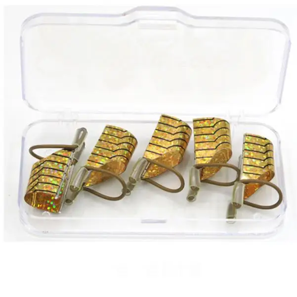 Newly High Quality 5Pcs Gold Nail Form Reusable UV Gel Acrylic French Tips Nail Art Extension Guide Form Tool 30p119