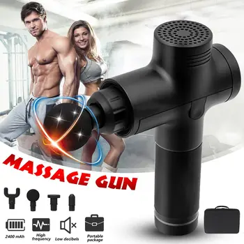 

3200R/Min Massage Gun Deep Muscle Massager Muscle Pain Body 4 Heads Massage Exercising Relaxation Slimming Shaping Pain Relief