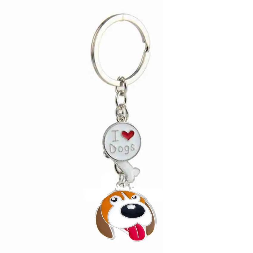 Nuovo Shiba Inu Chow Cane Portachiavi Animale Portachiavi Pet Love Tag Gioielli Donna Regalo Metallo Auto Portachiavi Best Friend Regali