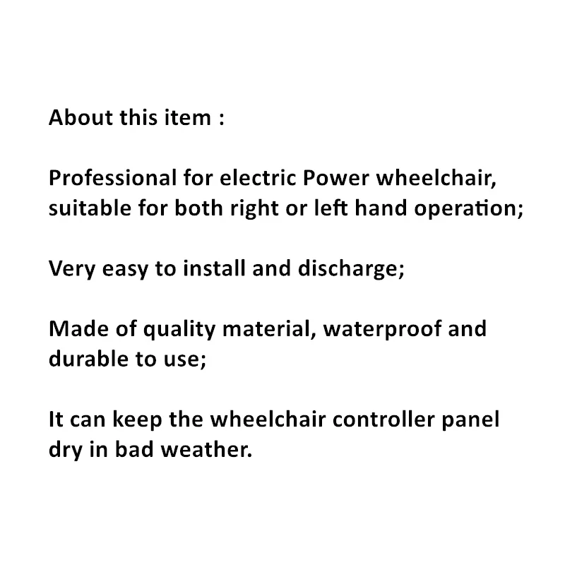 JayCreer Waterproof Electric Power Wheelchair Joystick Controller Weather Cover 3