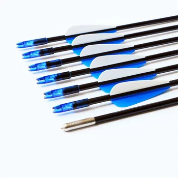 

6/12 / 24Pcs 79cm Spine 1000 Fiberglass Arrow Outer Diameter 6mm Replaceable Arrow for Composite/Recurve Bow Hunting