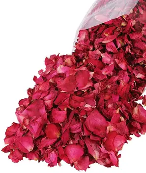 

Lvcky100g Dried Rose Petals Dry Red Rose for Foot Bath Body Bath Spa Wedding Confetti Home Fragrance DIY Crafts Accessories
