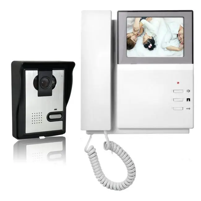 

Video Doorbell Phone, Video Intercom Monitor 4.3" Door Phone Home Security Color TFT LCD HD Wired for House Office Apar B1