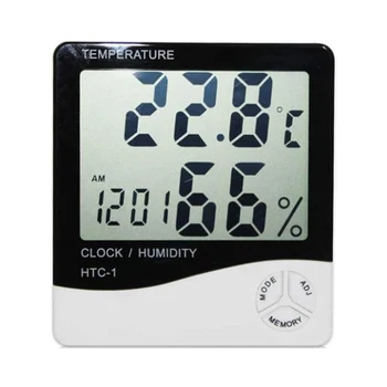 

LCD thermometer hygrometer temperature humidity meter alarm