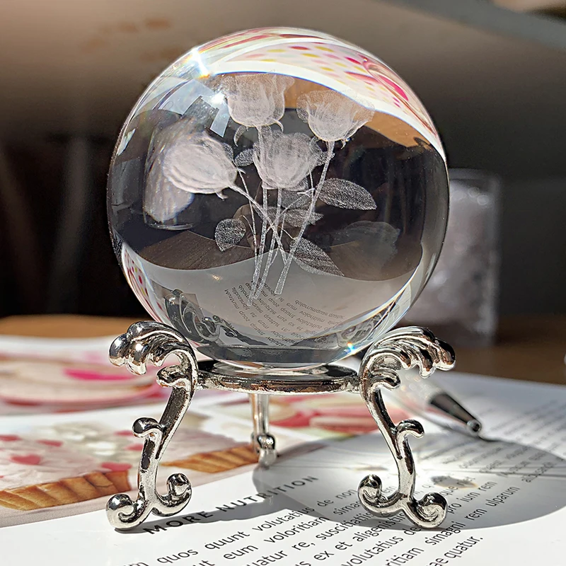 Искусственные 3d статуэтки H & D 60 мм исцеляющий стеклянный шар сфера коллекционный